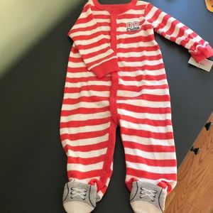 Red striped onsie